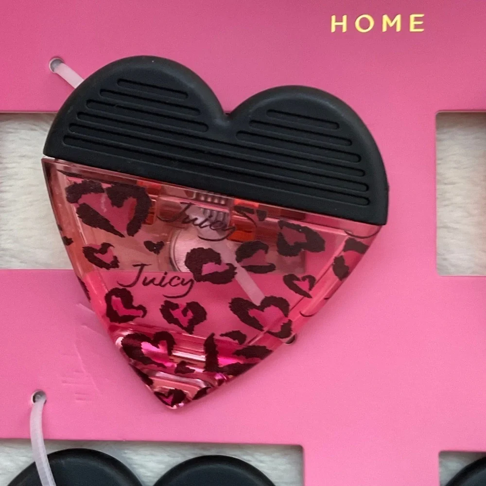 Juicy Couture Pink Leopard Heart Clips